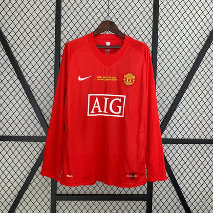 Manchester United Retro 2007-2008 Home Kit Long Sleeve