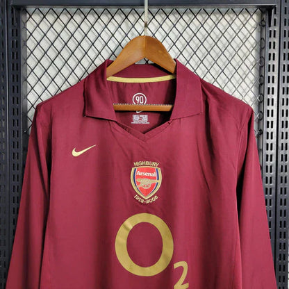 Arsenal Retro 2005-2006 Home Kit Long Sleeve