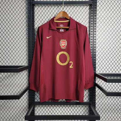 Arsenal Retro 2005-2006 Home Kit Long Sleeve