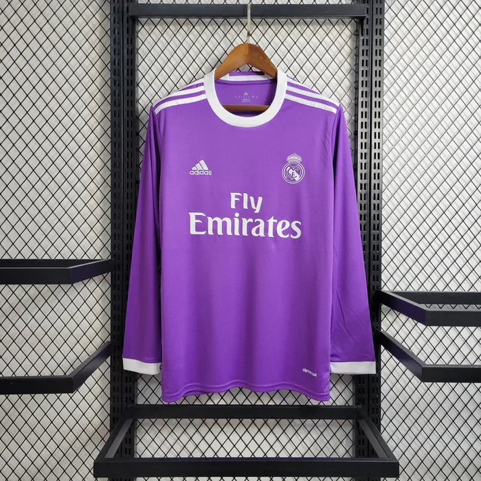Real Madrid Retro 2016-2017 Away Kit Long Sleeve
